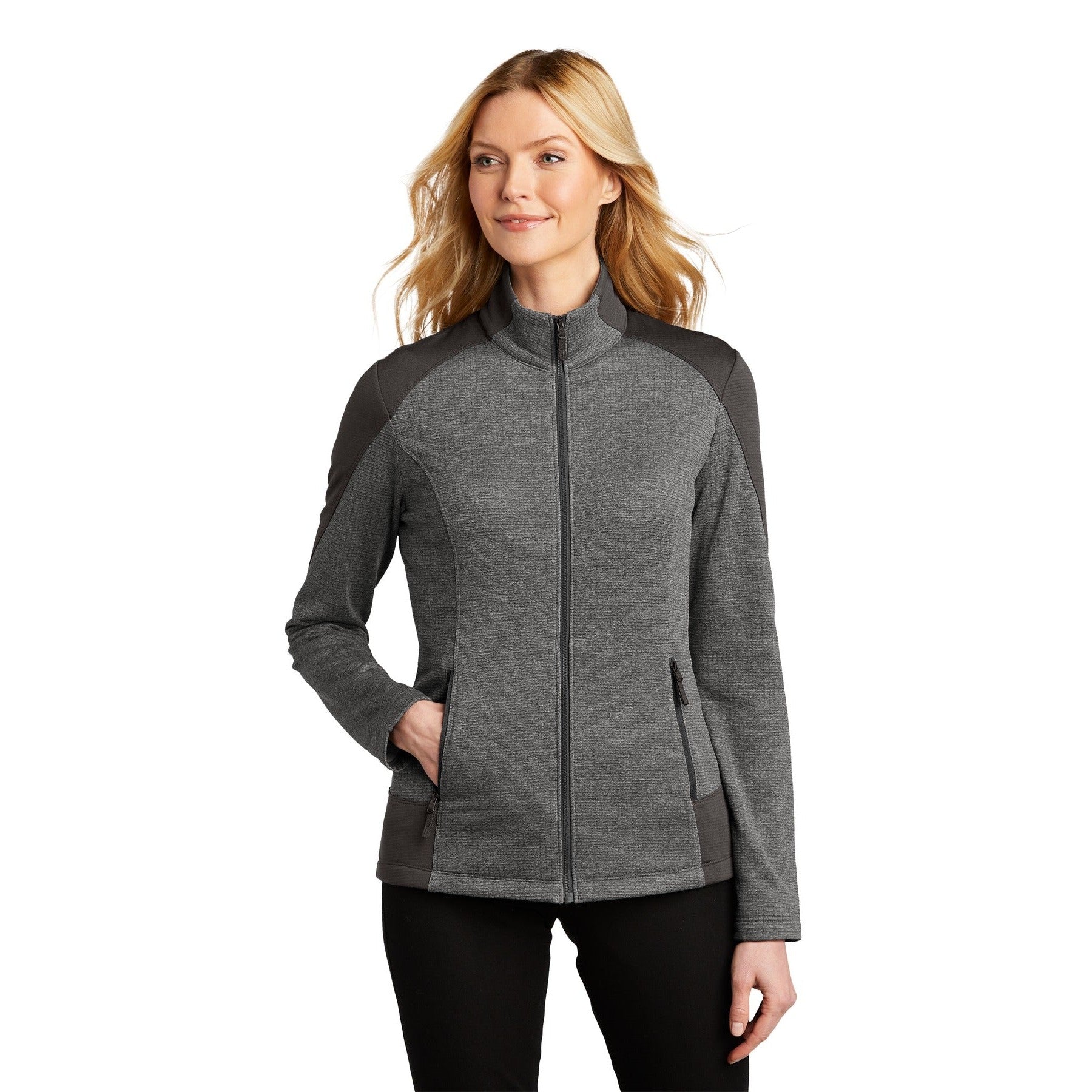 Port Authority-Port Authority ® Women's Grid Fleece Jacket. L239-MedTech-2